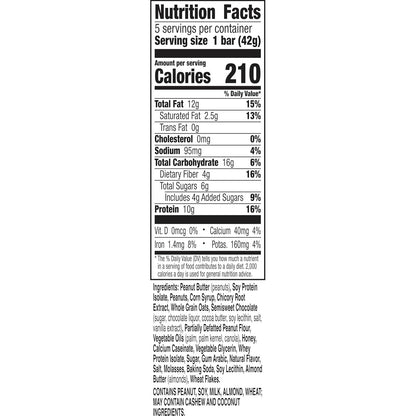 Nature Valley Creamy Protein Bars, Peanut Butter Chocolate, 10G Protein Snacks,