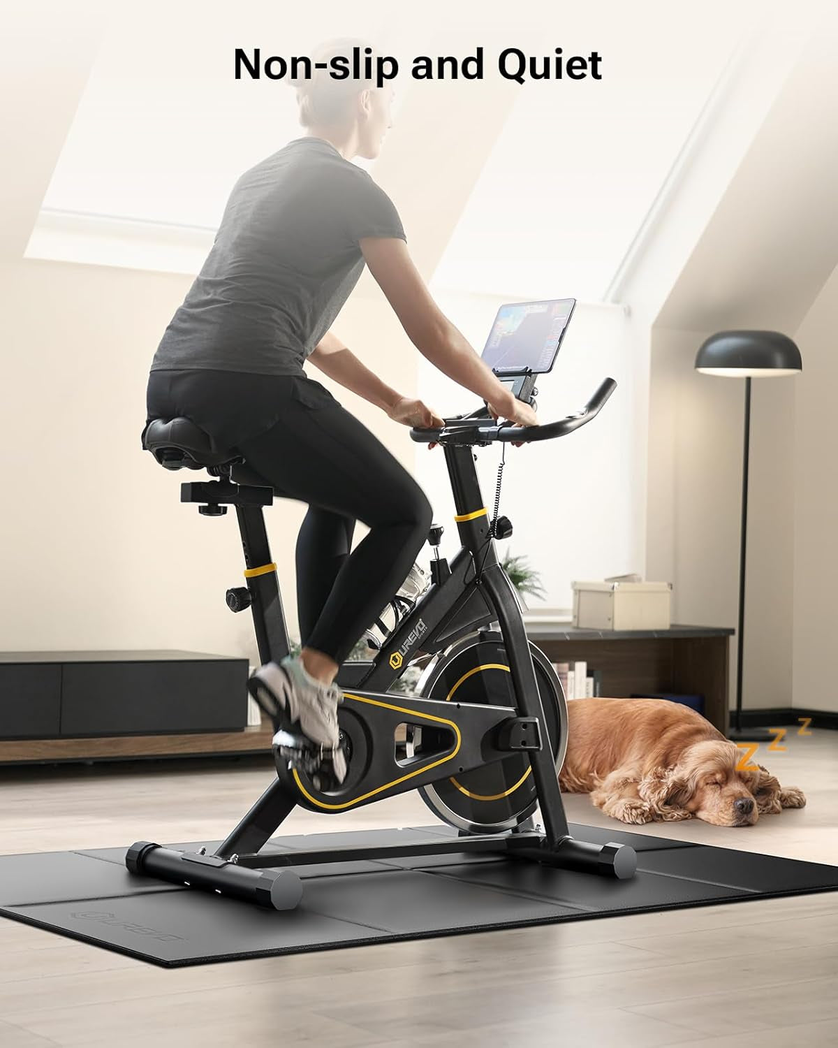 Foldable Treadmill Mat,63" L X 26" W X 0.24" Th,Exercise Bike Mats for Home Gym Workout, Waterproof Non-Slip Exercise Equipment Mat Floor Protector for Indoor Walking Pad