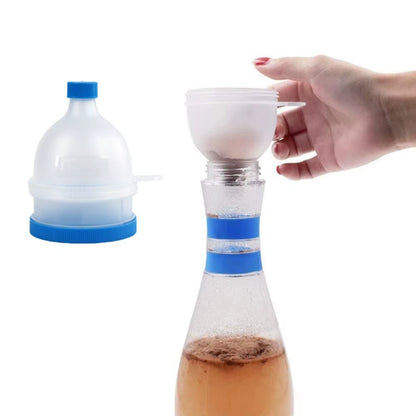 2 in 1 Protein Powder Funnel 2 Layers 70Ml Protein Powder Shaking Bottle Plastic Protein Powder Container Outdoor