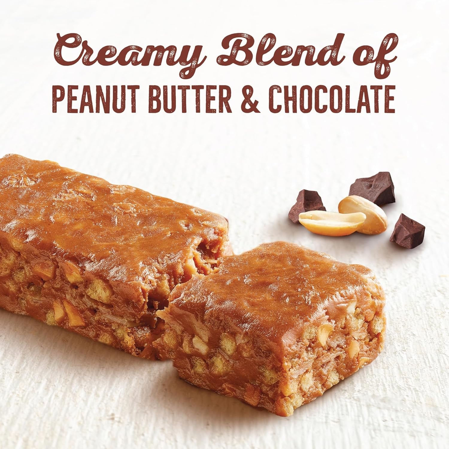 Nature Valley Creamy Protein Bars, Peanut Butter Chocolate, 10G Protein Snacks,