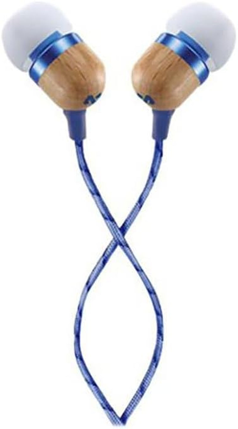 House of  Smile Jamaica Wired Noise Isolating Headphones with Microphone (Denim)