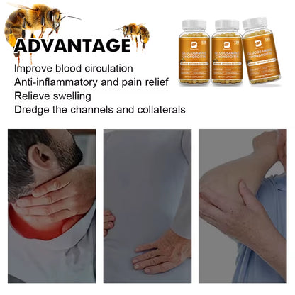 Natural Bee Venom Extract Capsules Glucosamine Chondroitin Supplements