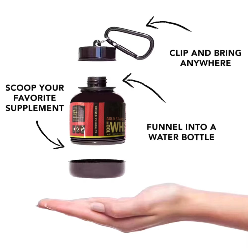 ZK30 Protein Powder Container Pill Organizer Protein Keychain Sport Nutrition Water Bottle Sport Whey Protein Key Chain