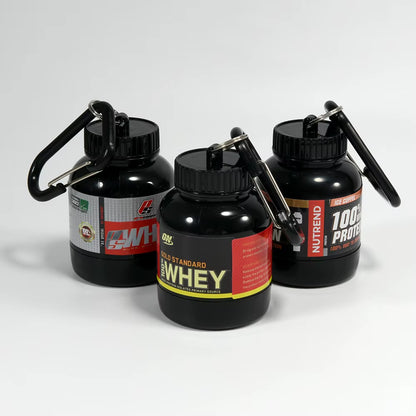 ZK30 Protein Powder Container Pill Organizer Protein Keychain Sport Nutrition Water Bottle Sport Whey Protein Key Chain