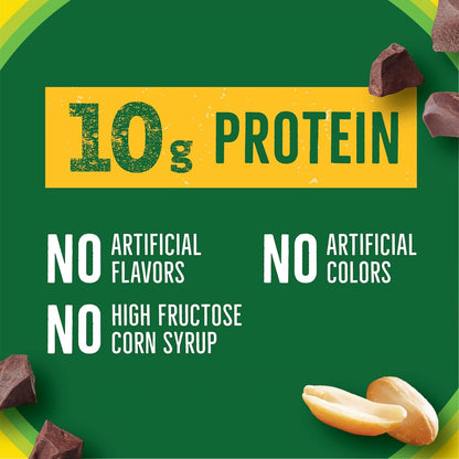Nature Valley Creamy Protein Bars, Peanut Butter Chocolate, 10G Protein Snacks,