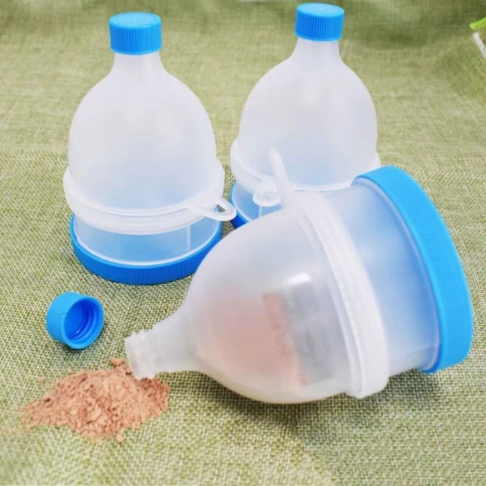 2 in 1 Protein Powder Funnel 2 Layers 70Ml Protein Powder Shaking Bottle Plastic Protein Powder Container Outdoor