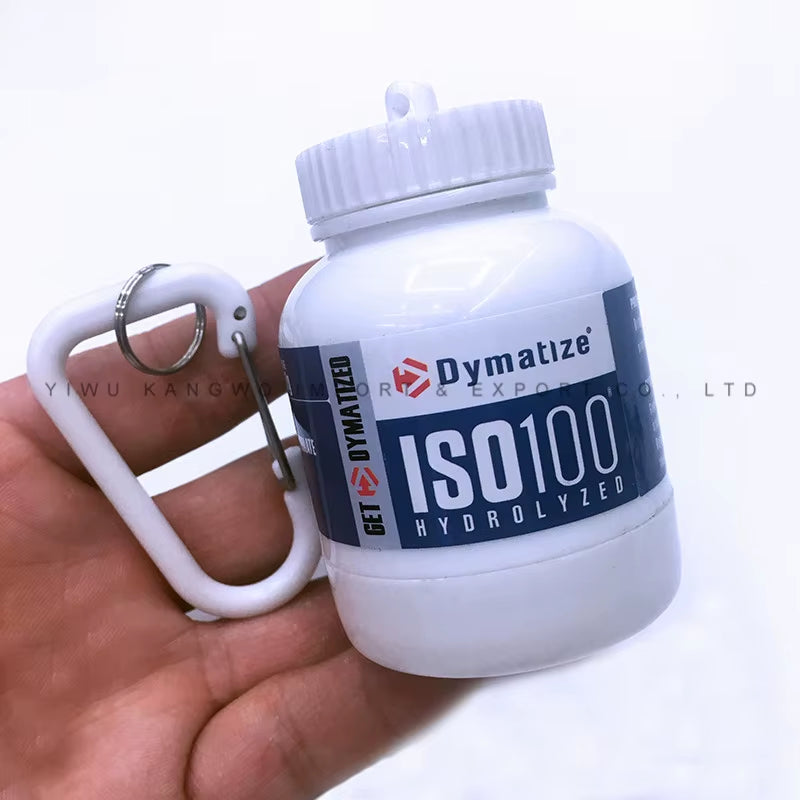 ZK30 Protein Powder Container Pill Organizer Protein Keychain Sport Nutrition Water Bottle Sport Whey Protein Key Chain