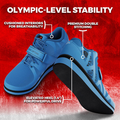 MEGIN Deadlift Shoes – Elevated Heel Gym Footwear for Powerlifting, Weightlifting & Strength Training – Non-Slip Sole Lifting Shoes for Men